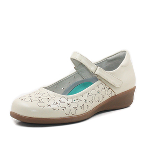 mileno/米莲诺头层牛皮镂空舒适妈妈鞋休闲鞋凉鞋单鞋m221530