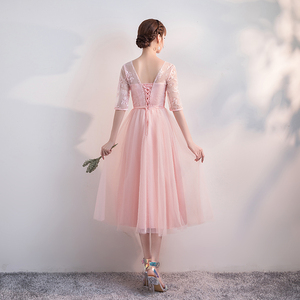 伴娘服绑带大码