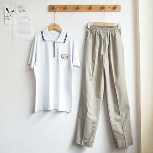 汕头市潮阳一中学校夏季校服短袖长裤班服套装高中学生