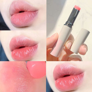 樱花粉色温变口红学生素颜淡色唇膏千人千色妆前打底滋润淡化唇纹