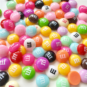 diy手工奶油胶手机壳装饰树脂材料 彩虹色巧克力mm豆糖果配件