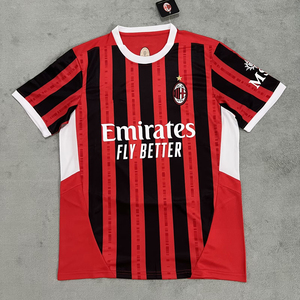 2425赛季ac米兰主场球衣泰版短袖足球服 football jersey shirt
