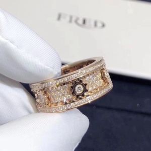 卡地亚齿轮戒指纯18k玫瑰金白金满钻带钻经典款男女情侣对戒螺丝