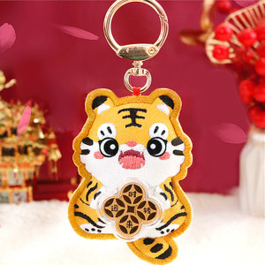 卡通可爱小老虎钥匙扣包包挂件diy手工制作礼物送男友自制材料包