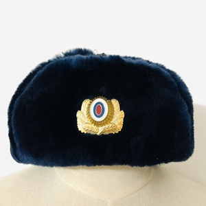 原品保真俄罗斯内务部棉帽冬帽 全新56码大檐帽贝雷帽