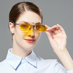 日本新款哈啰德国进口防蓝光眼镜夹片近视超轻防辐射男女电脑抗蓝