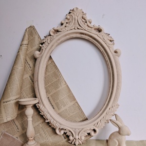 木质复古毛坯镜框相框雕花原始材料diy粗坯素材装裱画框装饰欧式