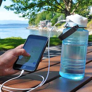 新奇特大容量太阳能充电宝水杯便携户外运动水壶多功能水杯