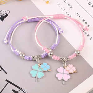 闺蜜二人手链女学生三人姐妹手环韩版简约三件套手链绳森系手饰品