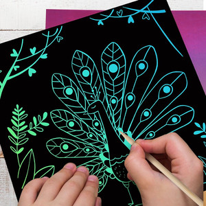 刮画纸儿童动物