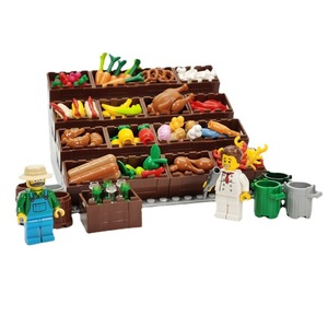 兼容乐高食物大全配件水果蔬菜食材男女孩拼装玩具moc积木小颗粒