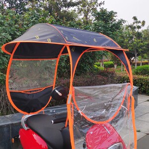 电动车雨棚可拆卸方便遮雨棚便携包围伸缩式带通用型防晒折叠加厚