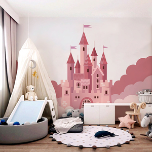 女孩卧室城堡台灯创意公主房粉色梦幻城堡装饰摆件床头夜灯2人付款