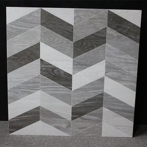 灰色美式鱼骨纹人字形仿木纹砖600x600卧室客餐厅仿古砖防滑地砖