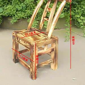 湖南农村老式复古松木纯实木油松木家用木老旧靠背实木餐椅小椅子