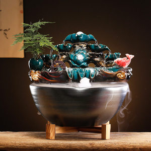 家居鱼缸流水喷泉循环水招财客厅摆件玄关装饰品办公室桌面送礼品