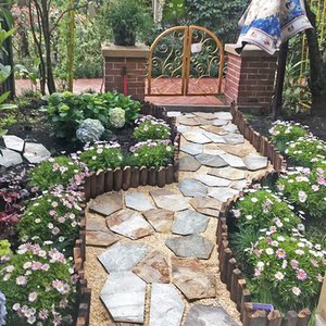 庭院花园花坛围边装饰景观围树圈挡土板分隔条园林绿化草石隔离