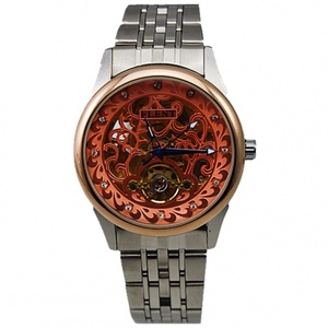 flent飞浪 8120达新款休闲不锈钢表带全自动飞轮男士机械手表