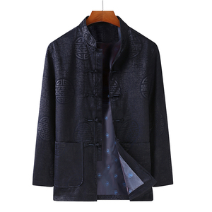 李宁贵宾唐装男爸爸春装夹克外套爷爷老人中国风春秋父亲薄款衣服