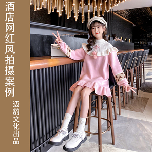 童装网红酒店风格拍摄儿童模特琳琳弯弯陈佳杨佳伊杭州拍摄拍图