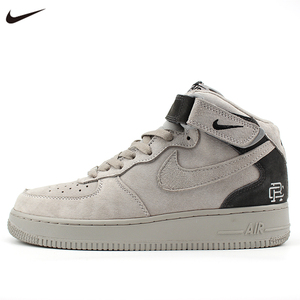 空军一号男鞋af1卫冕冠军麂皮高帮板鞋休闲鞋女鞋灰色运动鞋