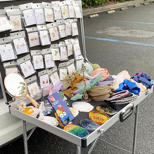 可折叠便携移动饰品展示架摆摊耳环首饰铝箱摆摊箱夜市摆地摊神器