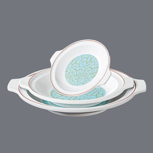密胺餐具盘子商用仿瓷菜盘餐盘双耳盘塑料汤盘餐厅饭店专用欧式风