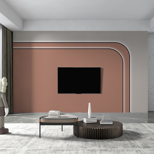 电视背景墙壁纸新款客厅沙发卧室莫兰迪拼色影视墙布简约大气壁画