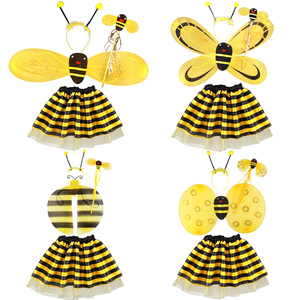 儿童小蜜蜂黄色翅膀可爱天使蝴蝶瓢虫红色翅膀幼儿园舞台表演道具