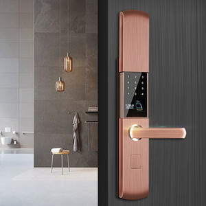 指纹锁防盗门锁智能锁密码锁盼盼步阳星月神保德安超c级锁芯家用