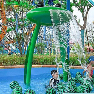 儿童水上乐园玻璃钢戏水小品彩柱滑道游泳池温泉不锈钢喷水设备