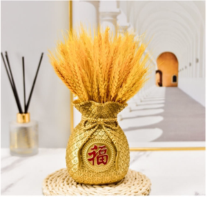 小麦大麦穗摆件室内花篮招财大麦装饰品大卖干花摆放插花寓意现代