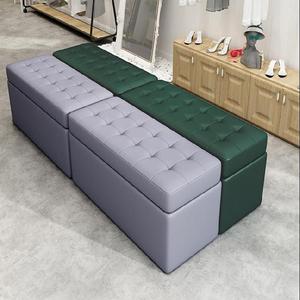 单个儿童凳软包凳大容量收纳椅子储物凳小休息区玄关凳简约服装店