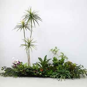 仿真绿植景观套装室内橱窗植物造景龙血树扇葵仿真树盆栽角落装饰