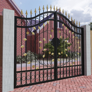 自建房小区入户铁艺门别墅花园门户外铁门庭院门防盗门户外院子门