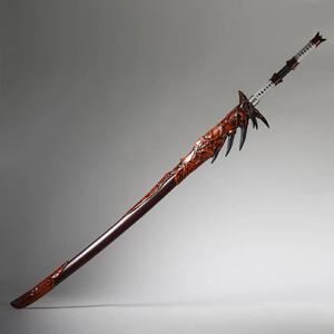 怪物猎人游戏武器 雄火龙太刀 模型道具 非金属刃未开刃 补款链接