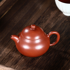 台湾回流紫砂老壶小品清代荆v溪周荣祥100cc全手工老朱泥独孔莲子