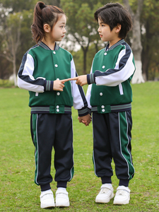 小学生校服春秋款套装幼儿园园服运动服棒球服男女定制短袖套装夏