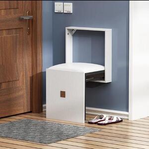 折叠换鞋凳壁挂式墙壁墙上家用门口可折叠窄小穿鞋凳进户门超窄