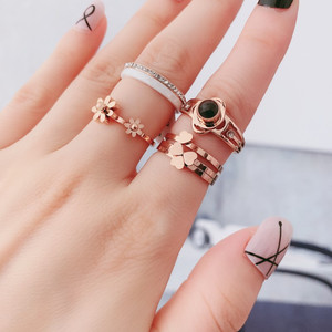 闺蜜戒指三件套