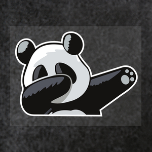 车贴纸熊猫嘻哈手势趣味反光个性创意搞笑卡通摩托电动车身玻璃窗