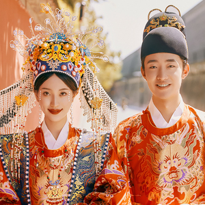 2022主题情侣婚纱照放大样片明制汉服明朝客样秀禾中国风中式3537