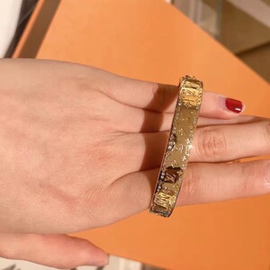 意大利直邮代购 新款路易威登 lv 首饰老花手镯镶钻情侣手环男女
