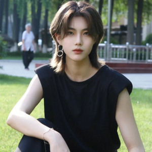 鲻鱼头假发男短发韩版帅气武士头长发蓬松自然中分学生日常全头套