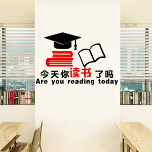 阅读区读书角布置装饰班级教室家庭图书馆阅览室文化墙标语贴纸字