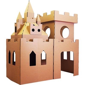 纸箱屋宝宝小孩子的纸盒房子玩具屋室内过家家diy手工制作儿童