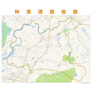 广州市白云区钟落潭镇地图2020高清定制城市交通办公会议室挂图