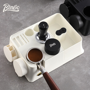 Bincoo咖啡机压粉底座配件全套布粉压粉锤手柄咖啡器具工具收纳座