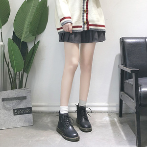 jk马丁靴女小个子加绒冬英伦学院风低帮六孔复古软皮气质浅口短靴