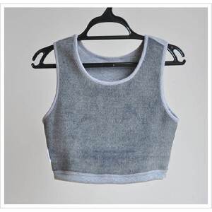 冬季护肩保暧背心加绒加厚无袖护背护胸男女中老年超短款内衣.